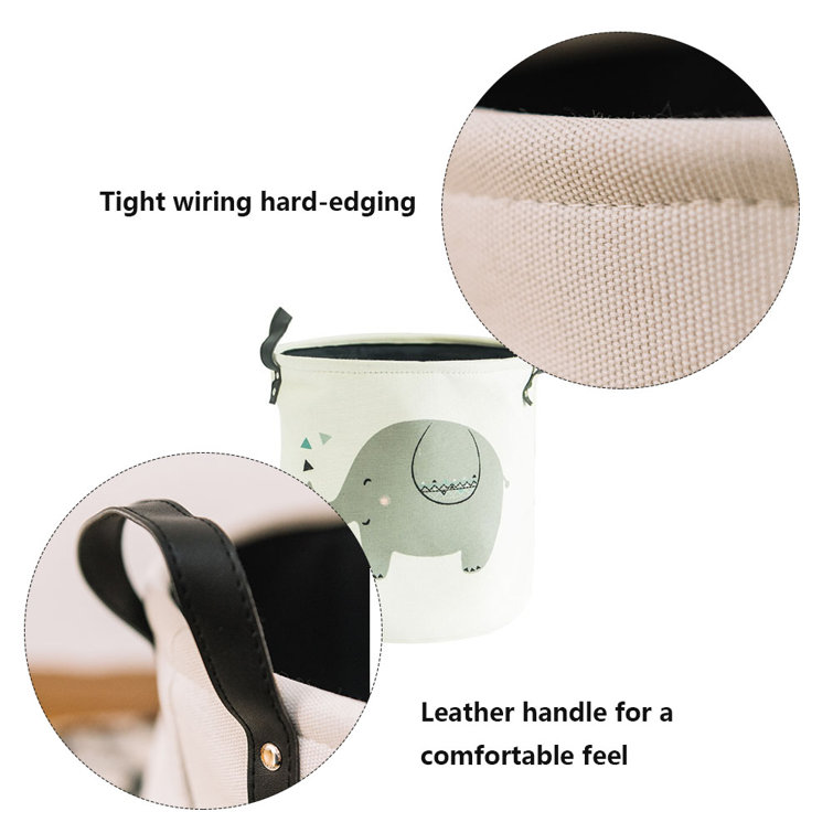 Indigo Safari Fabric Laundry Basket with Handles Wayfair Canada